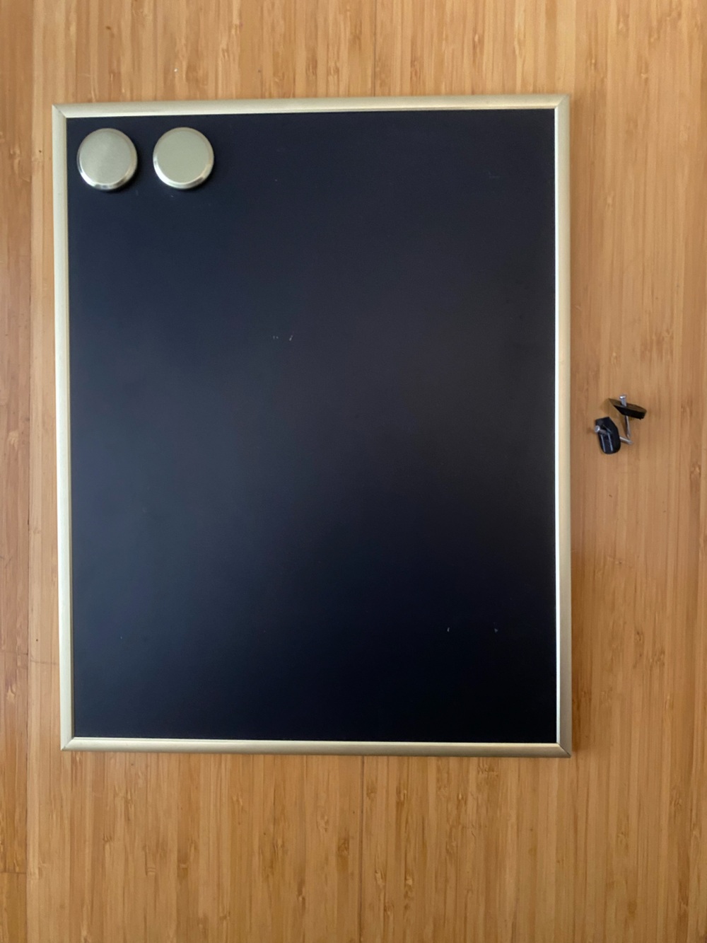 Magnetic Wall Chalkboard 11x17 Black w Gold Matte Trim for Home Office Glam